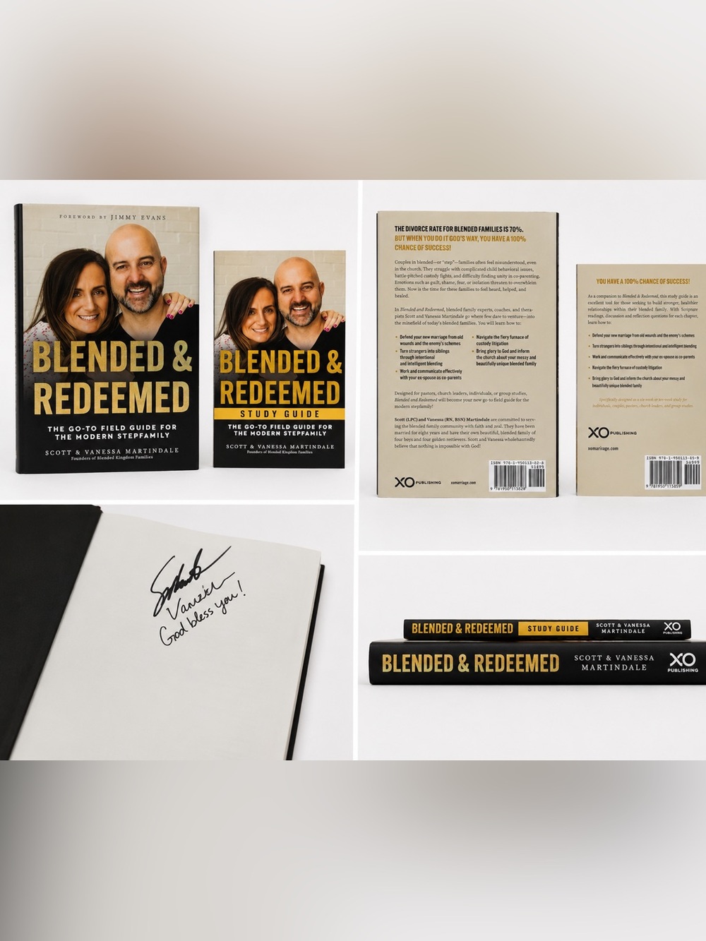 ✨Signed Blended & Redeemed + Study Guide Set / Christian Marriage & Stepfamily